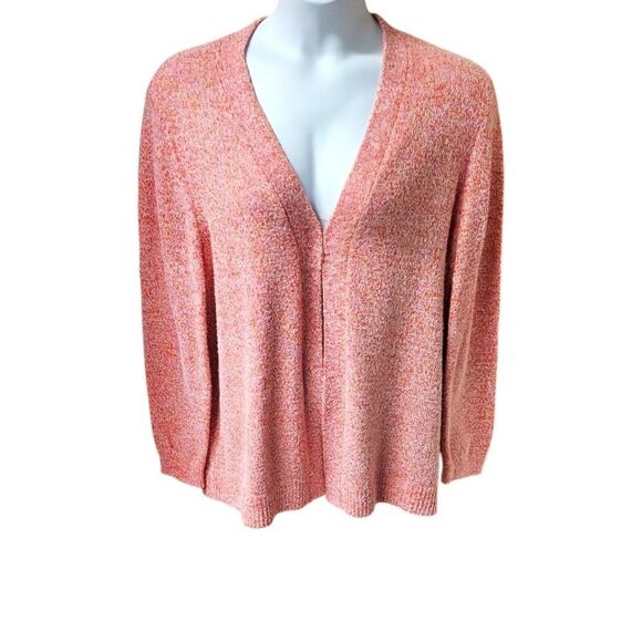 NEW LANE BRYANT Plus Size Women's Warm Pink Sparkly Cardigan Size 18/20 - Picture 1 of 15